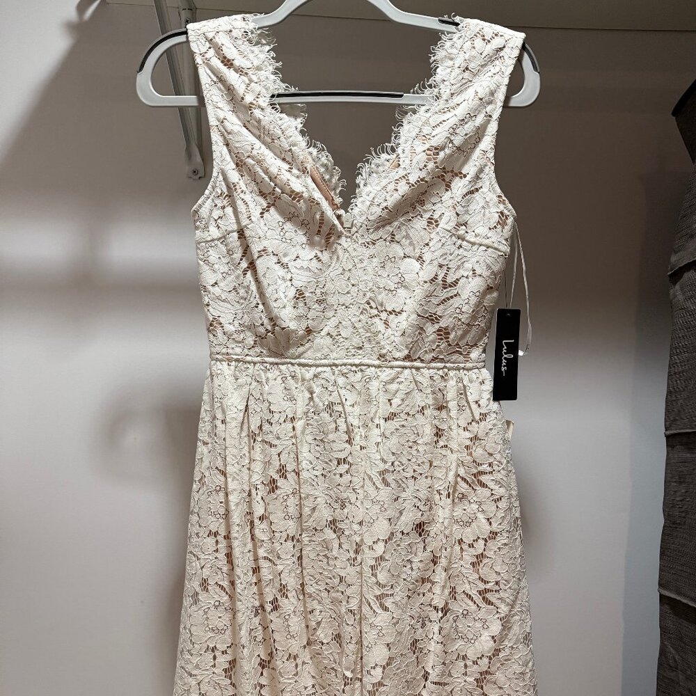 Lulu's White Cocktail / Bridal Dress - Never Worn